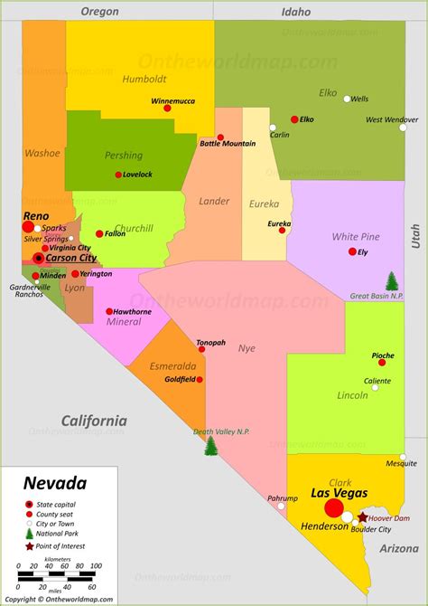 nevada cities|Nevada (USA): State, Major Cities & Places .